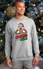 Funny Christmas Sweatshirt: Powered by Cookies & Holiday Spirit