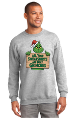 Your All Sweaters Are Ugly Grinch Christmas Sweater, Funny Christmas Ugly Sweatshirt, Holiday Party Funny Christmas Shirt, Grinch Sweatshirt