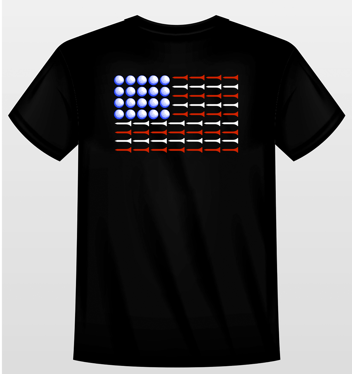 American Flag Golf T-shirt