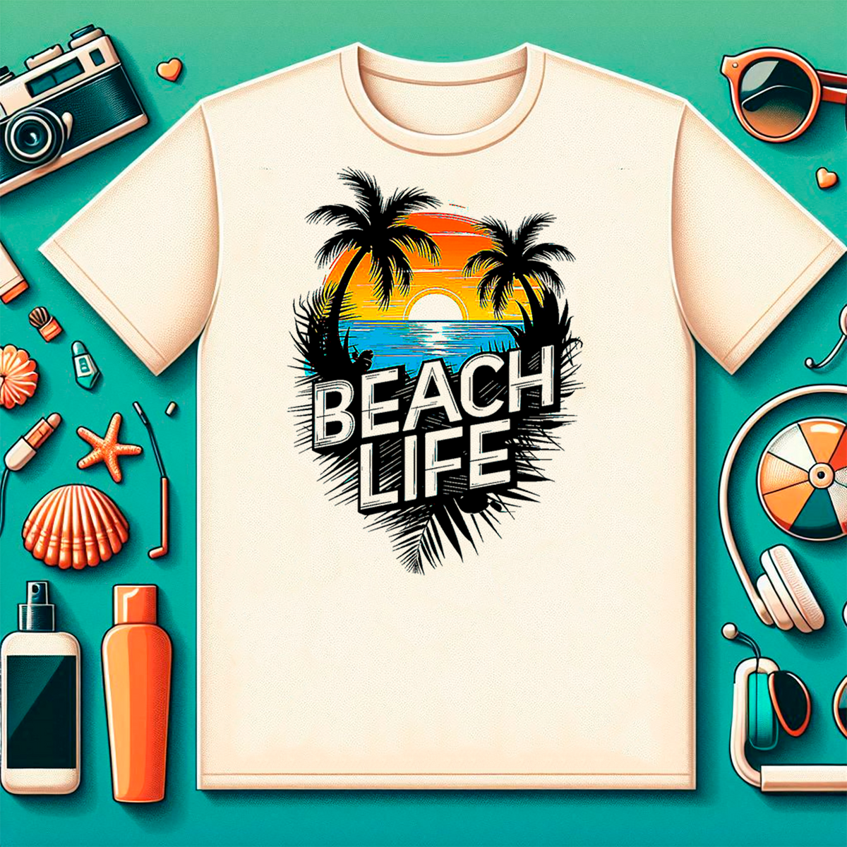 Beach Life Pre-made  Tshirt