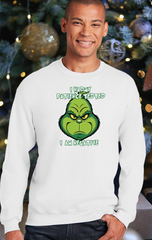 Grinch I had my patience tested i am negative, Holiday Grinchmas crew neck, Grinch Santa Hat Xmas Sweatshirt, Merry Christmas 2025 Feeling Extra Grinch